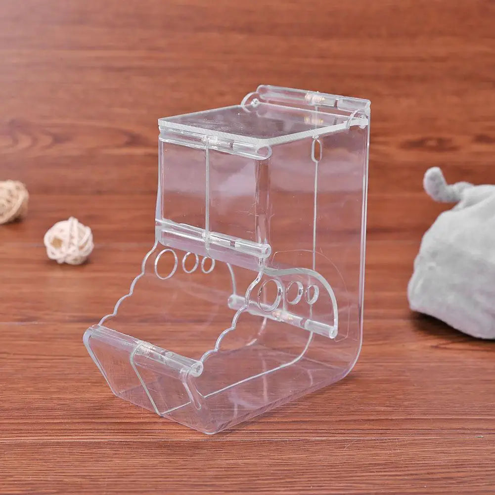 ハムスター・ウサギ用 自動給餌器 プラスチック製（透明） / 小動物用 フードディスペンサー 食器 エサ入れ（ハムスター・モルモット用）